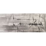 FRANCES CLUCAS GRAPHITE DRAWING 'Waters Edge 1' Signed and dated (20)05 11 1/2" x 26 3/4" (29.2 x