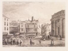 DRAWN BY J. RALSTON, LITHOGRAPHED BY J.D. HARDING AND A. AGLIO respectively 'Market Place,