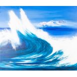 JOHN CHARLES 'BARRY' STOCKTON (1942-2015) ACRYLIC ON CANVAS Waves and surf Unsigned 19 ½" x 23 ½" (
