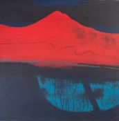 KAREN LLOYD OIL PAINTING ON CANVAS 'Red Hillside' Signed and dated (209)06 lower right, signed and