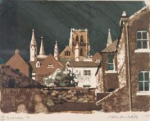 NORMAN WADE COLOURED LIMITED EDITION LITHOGRAPHIC PRINT 'Durham' Signed, dated (19)79, titled and
