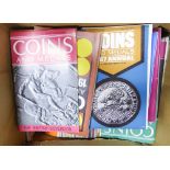 COINS AND MEDALS MAGAZINE, various back issues mainly from the 1970's, lots of information