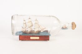 MARSHALL NOVELCRAFT LTD., 'H.M.S. VICTORY' IN A TEACHER'S GLASS BOTTLE, the 'Mary Rose' at the