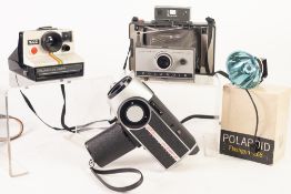 EUMIG SUPER 8 CINE CAMERA, in case and two Polaroid CAMERAS (3)