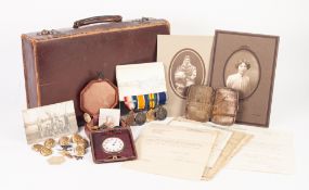 IMPORTANT WORLD WAR I MEDAL GROUP, DOCUMENTS, LETTERS, FAMILY ARCHIVE relating to Rowland Harper CPO