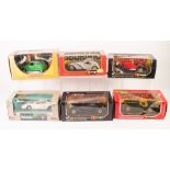 FIVE BURAGO BOXED 1-24 SCALE MODELS OF VINTAGE AND CLASSIC CARS including; Citroen 15 CVTA (1938),