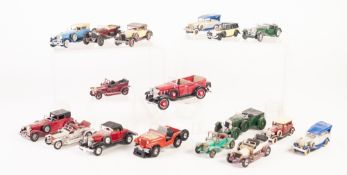 SMALL COLLECTION OF UNBOXED DIE-CAST MODEL OF VINTAGE CARS, makers to include; Matchbox models of