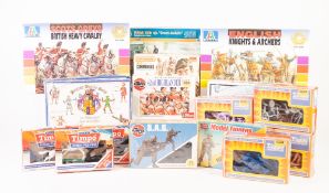 SELECTION OF BOXED PLASTIC MILITARY FIGURES viz Timpo x 7, Airfix and Matchbox x 4, Icarus x 2 and