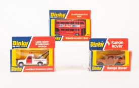 THREE DINKY-DIE CAST TOYS VARIOUS MINT AND BOXED viz 192 Range Rover, 289 Routemaster Bus 'Esso