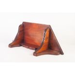 EARLY TWENTIETH CENTURY FIGURED MAHOGANY WALL BRACKET, the half hexagonal top with two brackets with