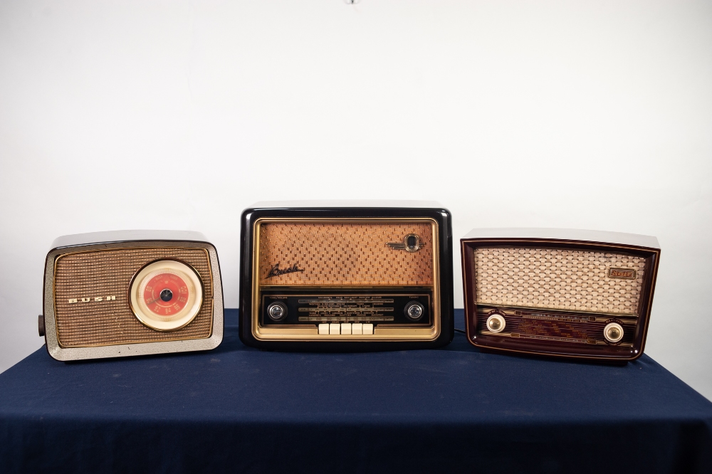 1950s BUSH BAKELITE CASED RADIO, a smaller ditto and a 1950s STELLA BAKELITE CASED RADIO (3)