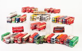 FORTY TWO UNBOXED DIE-CAST MODELS OF MAINLY DOUBLE DECKER BUSSES, various makers with some