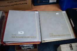 A COMPREHENSIVE COLLECTION OF NEW ZEALAND OF TWO PRINTED ALBUMS. 1882-1900 STAMPS, with