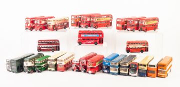 TWENTY EIGHT UNBOXED CORGI DIE-CAST MODELS OF DOUBLE DECKER BUSSES, various liveries and