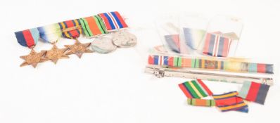 FIVE WORLD WAR II MEDALS COMPRISING; 1939-45 MEDAL, Defence Medal, the 1939-45 Star, The Atlantic