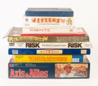 SELECTION OF BOXED BOARD AND OTHER GAMES, to include; M.B. Games Axis and Allies, Parker Games 0
