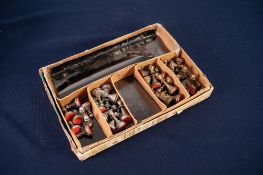 CAST METAL SILVER AND GOLD COLOURED STAUNTON CHESS SET, upto 2" high, in cardboard box