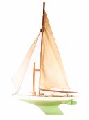 ALEXANDER SAILING CRAFT POND YACHT with sails, 24" (61cm) long