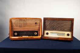 1950s HMV WOODEN CASED RADIO, together with a 1950s FERGUSON WOODEN CASED RADIO (2)