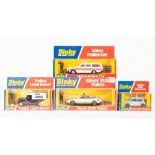 FOUR DINKY-DIE CAST TOYS, VIRTUALLY MINT AND BOXED AND POLICE RELATED, 243 Volvo and 264 Rover