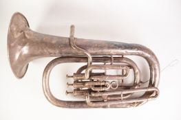 A LATE VICTORIAN SALVATION ARMY CLASS 'A' ELECTROPLATED WIND INSTRUMENT, numbered 10018 (a.f.)