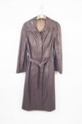 LADY'S FULL LENGTH SHEEKSKIN COAT, with imitation fur collar, cuffs and base and TWO LADY'S FULL