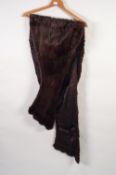 LADY'S DARK BROWN DYED SQUIRREL STOLE, shaped to fit the shoulders