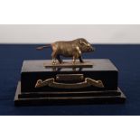 BIHAR LIGHT HORSE 1852-1947 REGIMENTAL TROPHY, Presented to H. Crighton, in the form of an ebony