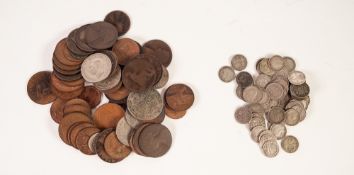 SELECTION OF VICTORIAN AND LATER SILVER THREE PENNY PIECES, approx 53 pieces in total and a