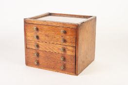 CIRCA 1930's/40's SHOP COUNTER TOP SMALL CHEST OF FIVE DRAWERS, formerly from Co-Op premises