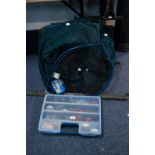 QUANTITY OF CARP AND COARSE FISHING TACKLE TO INCLUDE; ABU Carp Keep net, Dinsmores Carp scoop