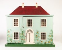 MID 1950's TRIANG DOLLS HOUSE in Georgian style with pane pattern plastic windows under a red tile