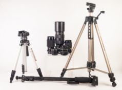 THREE CAMERA LENSES, comprising: SUN TELE ZOOM, 110-180mm, f4.5, no: 35982, GEMINI 80-200mm, f4.5,