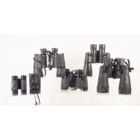 FIVE PAIRS OF MODERN FIELD BINOCULARS, comprising: TASCO 20 x 50, model no: 314, in hard case,