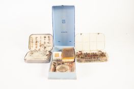 A. WHEATLEY 'SILMALLOY' TROUT FISHERS FLY BOX, containing a selection of approx 60 flies, a HINGED