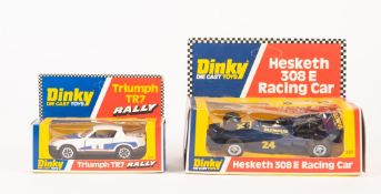 DINKY-DIE CAST TOYS MINT AND BOXED HESKETH 308E RACING CAR 'OLYMPUS CAMERAS' No. 222, dark blue