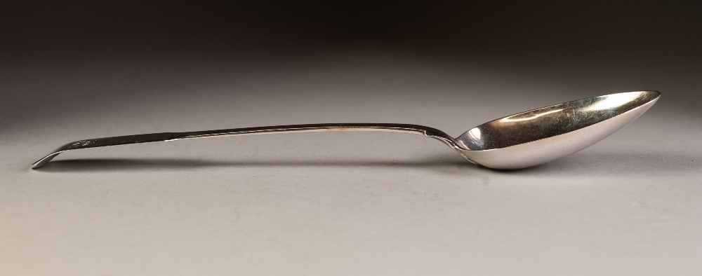 GEORGE III SILVER FIDDLE PATTERN BASTING OR SERVING SPOON, London 1814, 4 ozs