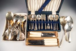 PART TABLE SERVICE OF ELECTROPLATED CUTLERY FOR SIX PERSONS, in fitted case and a QUANTITY OF
