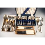 PART TABLE SERVICE OF ELECTROPLATED CUTLERY FOR SIX PERSONS, in fitted case and a QUANTITY OF