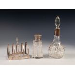 GEORGE VI BACHELOR'S FOUR DIVISION SILVER TOAST RACK BY EDWARD VINER, Sheffield 1946, 1.5oz,