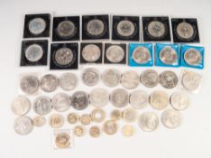 SELECTION OF QUEEN ELIZABETH II MAINLY PRE-DECIMAL LARGER DENOMINATION COINAGE, includes fifty