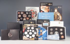 THREE ROYAL MINT BOXED SETS OF GB. COINAGE FOR 1977, 2000 AND 2007. TOGETHER WITH BOXED SET OF SEVEN