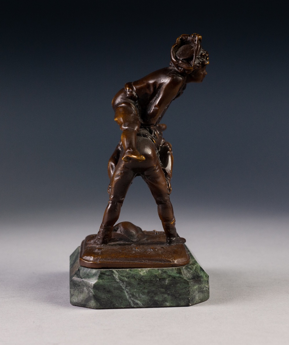 AFTER ANTOINE LOUIS BARYE CHARMING LATE NINETEENTH CENTURY BRONZE ENTITLED 'SONTE MOUTON' (leap - Image 4 of 7