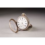 AMERICAN WATCH CO., WALTHAM MASS, OPEN FACED POCKET WATCH, with keywind movement, white dial with