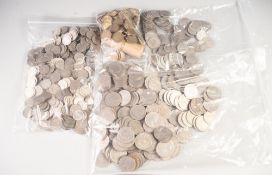 LARGE SELECTION OF PRE-DOMINANTLY GEORGE VI AND QUEEN ELIZABETH II SILVER COINAGE, two shillings,