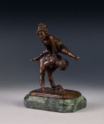 AFTER ANTOINE LOUIS BARYE CHARMING LATE NINETEENTH CENTURY BRONZE ENTITLED 'SONTE MOUTON' (leap