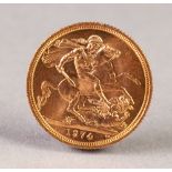 ELIZABETH II GOLD SOVEREIGN, 1974, (VF) 8gms