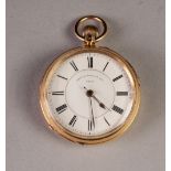 THOMAS RUSSELL AND SON, LIVERPOOL AND LONDON 18ct GOLD OPEN FACED POCKET WATCH, with keyless
