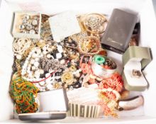 QUANTITY OF LADIES COSTUME JEWELLERY, including a STYLISH DANSK SMYKKEKUNST, ELECTROPLATED BROOCH,
