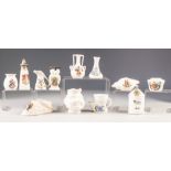 TWELVE PIECES OF MINIATURE RESTED CHINA, including: CARLTON CHINA- REIGATE GRADUATION OWL,